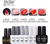 Arte Clavo conjunto esmalte uñas gel 10 piezas 354 colores gel mixto semipermanente barniz arte LED gel ultravioleta empapado