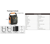 Generador Solar Portátil 200W, Batería de Ion de Litio 172Wh, Estación de Energía 110-240V con Panel Solar Portátil de 18V 60W, Cargador Solar.