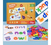 Wooden English Alphabet Spelling Word Learning Educational Toys for Kids Puzzles Games