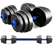 Ajustables, Juego de Pesas con Barra Libremente Combinable con Barras ConexióN, 10/15KG Kit de Levantamiento de Pesas para Gimnasio en casa, Pesos Fitness para Hombres/Mujeres