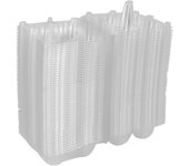 50Pcs Plastic Egg Cartons Bulk Clear Chicken Egg Tray Holder for Family Pasture Chicken Farm Business Market- 4 Grids