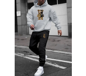 Conjunto de ropa deportiva informal para hombre, traje de Sudadera con capucha y pantalones de chándal, diseño creativo de moda para primavera y otoño, 2 conjuntos de ropa deportiva para correr y Fitness
