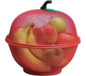 Fruits Bowl Basket Apple Shape Mesh with lid Tabletop Vegetable Holder Keep Out Kitchen Dishwashing Drain Basket