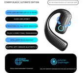 Bone Conduction Business Headphones IPX5 Waterproof Wireless Earphone Bluetooth 5.4 With Microphone Large Capacity Battery 180° Rotating For All Smartphone