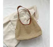 Internet Celebrity Korean Ins Retro Woven Tote Bag Grass Woven Bag Large Capacity Armpit Bag Shoulder Bag Beach Bag Women