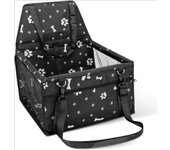 Refuerzo de Coche para Perros, Asiento del Coche de Seguridad para Mascotas Perro Gato Plegable Lavable Viaje Bolsas y Otra Mascota Pequeña con Cremallera Bolsillo, 40 * 34 * 25 cm, Azul