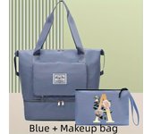 Bolsa de mano plegable para viaje, bolso de mano deportivo de gran capacidad para gimnasio, separación seca y húmeda