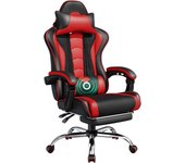 Silla de Oficina Silla Gaming con Reposapies Silla Ergonómica con Ruedas Silla Ordenador Ajustable Silla con Soporte Lumbar Capacidad MAX 136 KG Rojo