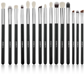 ZOREYA-Juego de brochas de maquillaje negro, brocha de maquillaje Kabuki, brocha para ojos, base en polvo, colorete, sombra de o