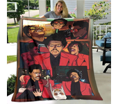 Singer The Weeknd Printed blankets Flannel Warm blanket Soft Cozy Blanket Travel Blankets bed linings Birthday Gift