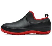 Botas de lluvia Vintage para hombre, zapatos de seguridad para el trabajo, zapatos de Chef impermeables, botines de pareja, zapatos de jardín sin cordones, talla grande 48