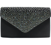 Bolso de mano de cuero PU para mujer, Cartera de noche con cristales brillantes, monedero de fiesta de boda, sobre de moda