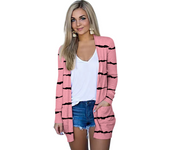 Abrigo de mujer elegante y elegante cárdigan con estampado casual para el hogar abrigo de manga larga