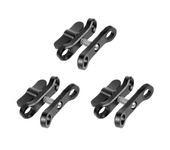 3X CNC Butterfly Clip Diving Clamp Light Connector Ball Head Mount Tripod Adapter for Go Pro 7 Sports SLR