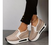 women slip on shoes casual wedge heel shoes
