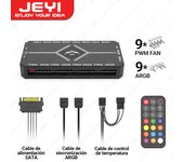 JEYI ARGB Fan 120mm PC Cooling Fans Computer Fan Ultra Silent Heatsink with 4PIN PWM, 5V 3PIN ARGB Addressable SYNC/RC Port