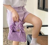 Mini bolsos de ganchillo con borlas para mujer, tejido a mano bolso de mano, pequeño, de punto, para playa, Verano