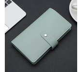 96 Bits Solid Color Card Bag Savings Challenge Book Money Saving Binder Book PU Leather Card Bag Multi-card Slot Card Pocket