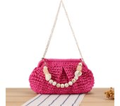 Crossbody bag in stylish candy colors, woven for everyday beach vacations.