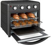 Horno Eléctrico de Sobremesa de 30L 1600W Freidora de Aire con 7 Modos de Calor y Temporizador 43x39x39 cm Negro