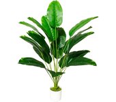 Grande Plantas Artificiales Decorativas Tropic Árbol Artificial Realista Planta Falsa para Interior y Exterior Hogar Casa Baño Oficina Jardín Boda Decoración (80cm Palma Verde)