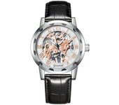 Reloj mecánico de moda para hombres reloj mecánico manual fondo transparente reloj hollow