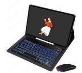 7-color Backlit Spanish Keyboard for Samsung Galaxy Tab S9 Ultra Keyboard Case 2023 SM-X910 X916B X918U Backlit Mouse