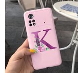 For Xiaomi Poco X4 Pro 5G Case Soft Letters Alphabet Painted Phone Cover For Xiaomi Poco M4 Pro 4G Funda PocoX4 M4 Pro 2022 Capa