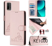 Para Xiaomi 14 Poco X3 M3 Redmi 9T Note 9 NFC Power Pro 4G China Color Sólido Solapa Card Slot Mobile Shell
