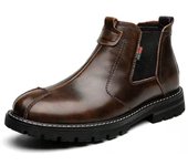 2024 lujo Chelsea tobillo botas de cuero de los hombres Botas de moda de suela gruesa de los hombres