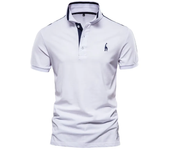 polos hombre manga corta ropa hombre día del padre Cotton Men's Polos Giraffe Embroidery Short Sleeve Polo Shirts for Men High Quality Brand Design Polos Men Clothing