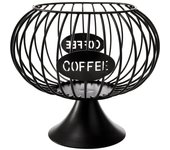 Hollowed Coffee Capsule Storage Basket Coffee Pod Holder Kitchen Storage Basket Organizer for Home Cafe Hotel Black
