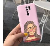 For Redmi 9 Case Girl Child Soft Silicone Phone Cover For Xiaomi Redmi 9 Redmi9 Protective Back Cover Bumper