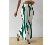 Zebra pattern half body tight high waist fishtail pencil dress