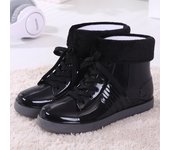 Jalea transparente antideslizante moda impermeable zapatos zapatos de lluvia botas de lluvia zapatos de goma overshoes terciopelo algodón botas de agua botas cortas de las mujeres