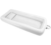 White PVC Inflatable Bathtub Rectangle With Inflatable Pillow Electric Air Pump & Water Bag With Shower
