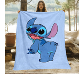 Stitch Cute Cartoon HD Art Print Blanket.Oversized Sofa Soft Blanket Warm Flannel Blankets,bed,picnic,Gift,Living Home Decor