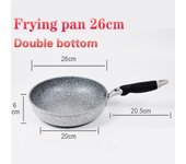 Walfos Non-Stick  Frying Pan 20/24/26/28cm Wok Pans Skillet Cauldron Egg Pancake Pot Gas Stove Induction Cooker Easy To Clean
