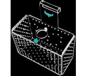 Acylic Fish Tank Isolation Box 3mm Caliber Wall Mount Fish Breeding Box with Cover Floating Hatching Box for Gold Fish Betta