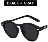Gafas de sol de moda Retro para hombres y mujeres, gafas de sol con montura redonda pequeña Vintage, lentes amarillos UV400, gafas de sol