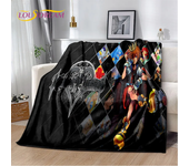 Cartoon kingdom hearts games 3D soft flange blanket bedroom sofa for picnic, throw blanket cover outdoors fun gift