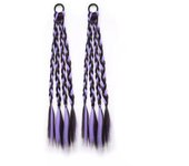 2Pcs Highlight Colorful Twisted Braids Long False Boxing Braid Ponytail Wig Cool Simulation Pony Tail Hairpiece Girls