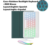 For iPad Air 6 2024 11" Case Keyboard Mouse Rainbow Backlight Korean Spanish Arabic Magic Keyboard Funda for iPad Air 11" 2024