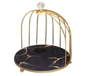 Easy to Clean Bird Cage Jewelry Rack Waterproof Rust-proof Iron Storage Holder Large Capacity Desktop Display Stand Bathroom