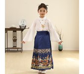New horse faced Hanfu set for girls, Chinese Ming children's ancient Tang style daily spring and summer