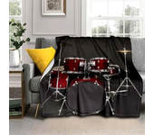Drum Kit Music Instruments Flannel Blanket，Warm and Soft Blanket  For Couch Sofa Office Home Travel Camping Birthday Gift.