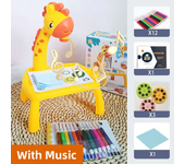 Children led projector drawing table toy painting set table educational board learning tools painting toys for children