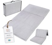 Colchon Cuna Bebe Plegable 120 x 60 cm - colchoneta Cama Infantil de Viaje colchón Transpirable y colchones de Espuma con Funda Lavable 120x60cm Safari