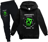 Minecraft Boys 2 Piece Fleece Pants Sets, Pullover Hoodie and Jogger Set for Boys