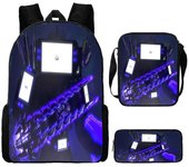 3 Pcs Set of Clock Man Backpack ,Shoulder Bags ,Pencil Bags ,Cartoon School Bags for Boys Girls, Skibidi Camera Man Book Bags